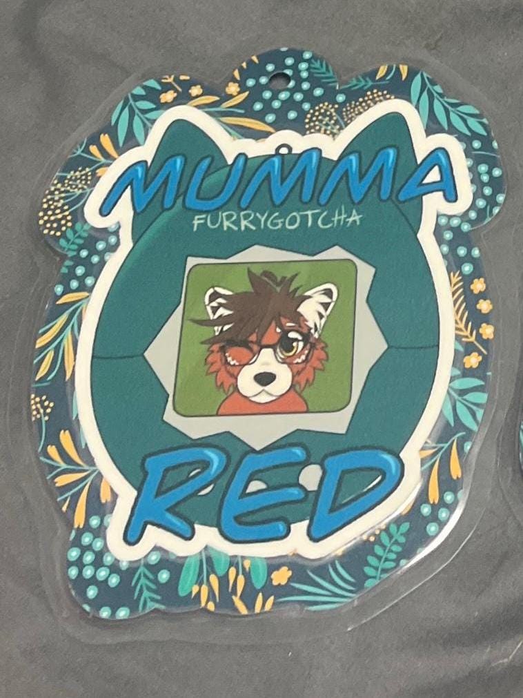 Custom Fursona Virtual Pet YCH Con Badge