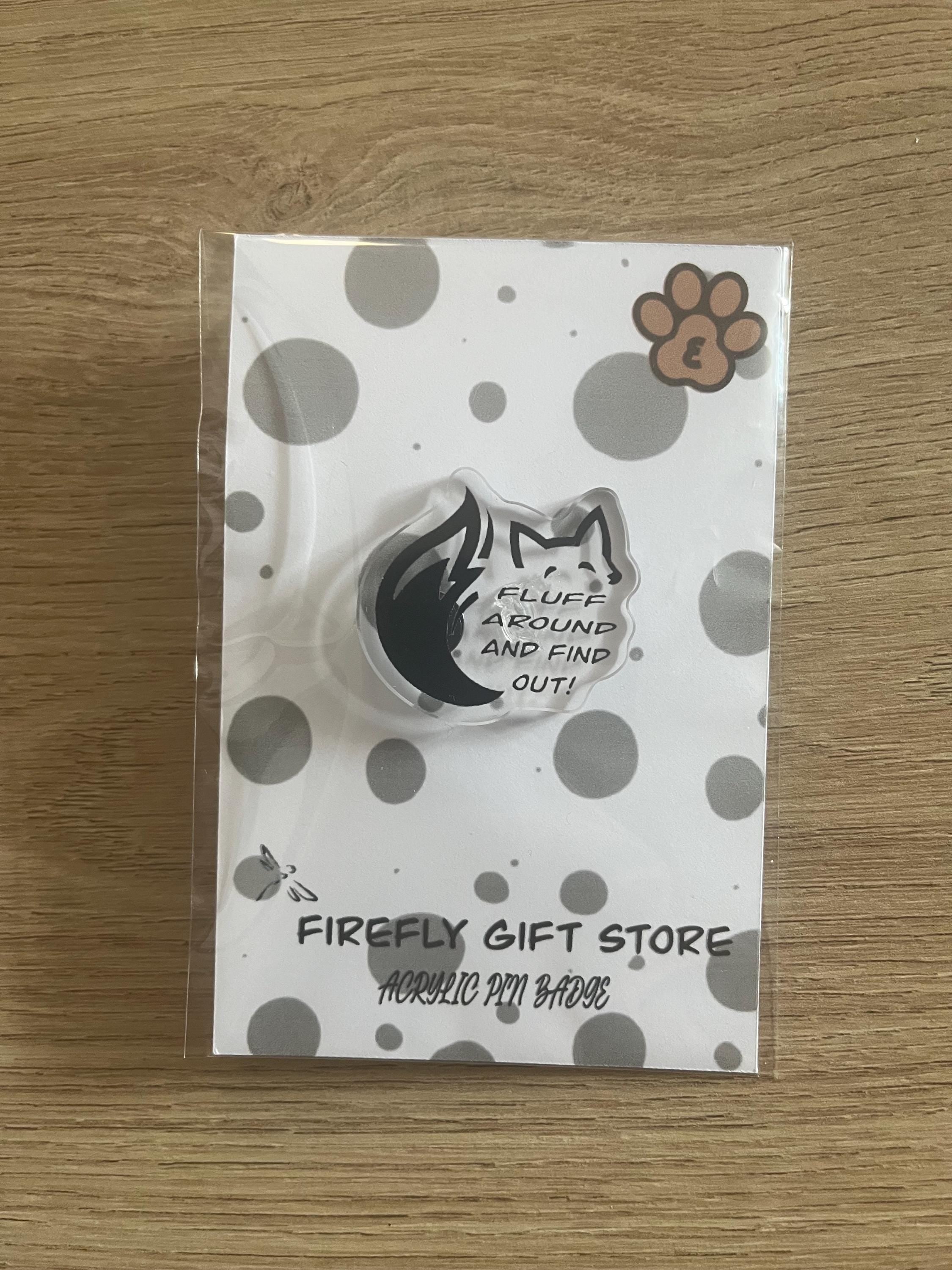 Furry Pride Acrylic Pin Badges, Pick your design, fursona, submissive, fox, wolf, rucksack, jacket, animal love, small gift