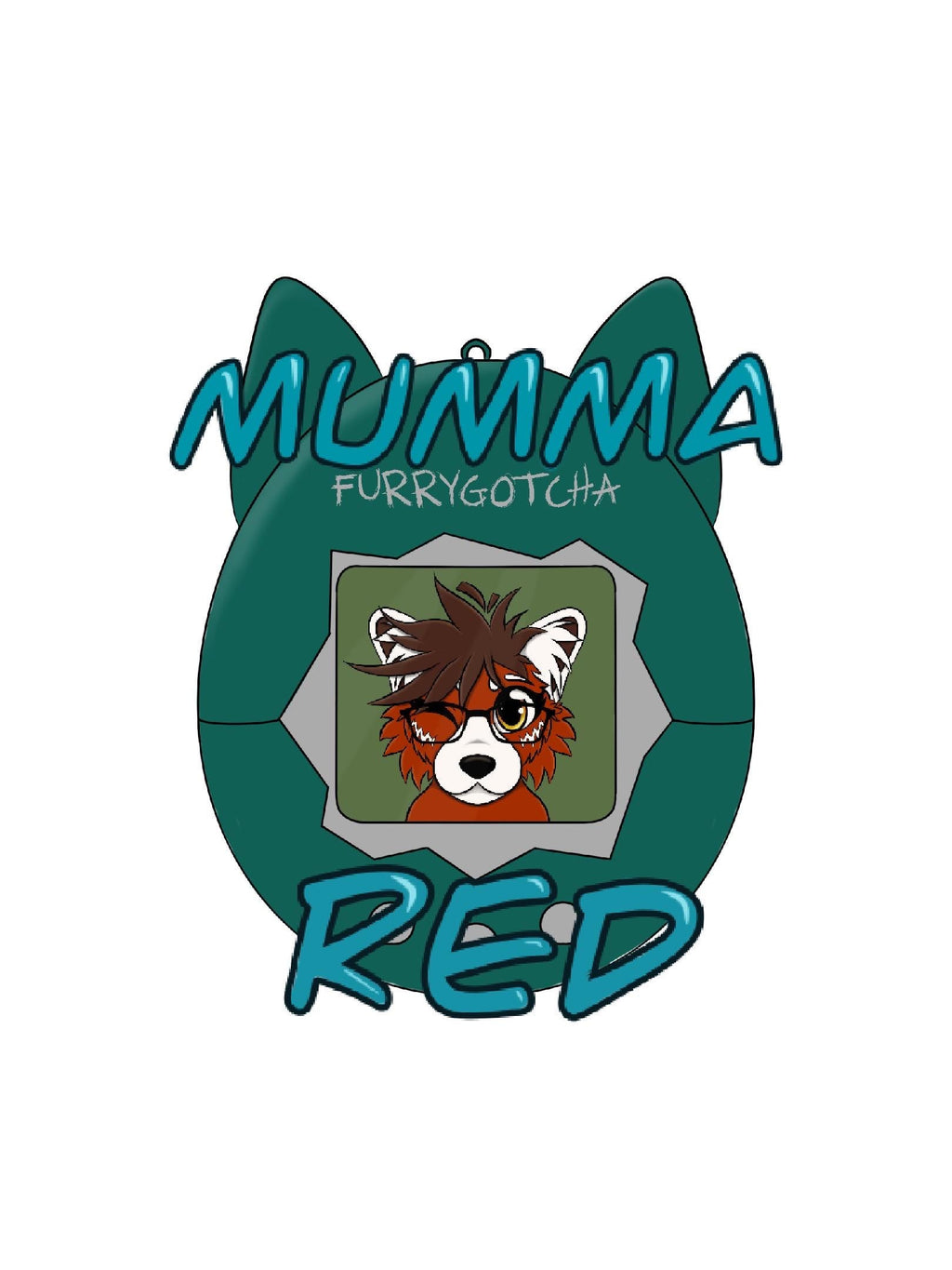 Custom Fursona Virtual Pet YCH Con Badge
