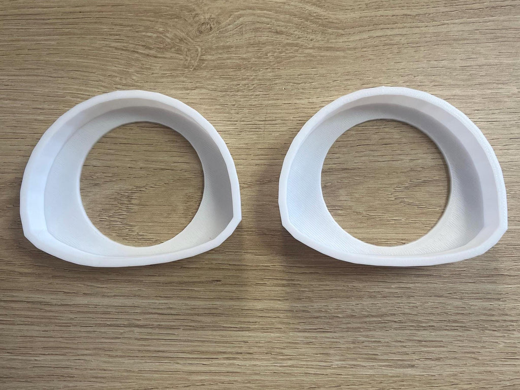 3d printed smiley eye blanks for fursuiters, fursuit heads, furry fandom, fursona