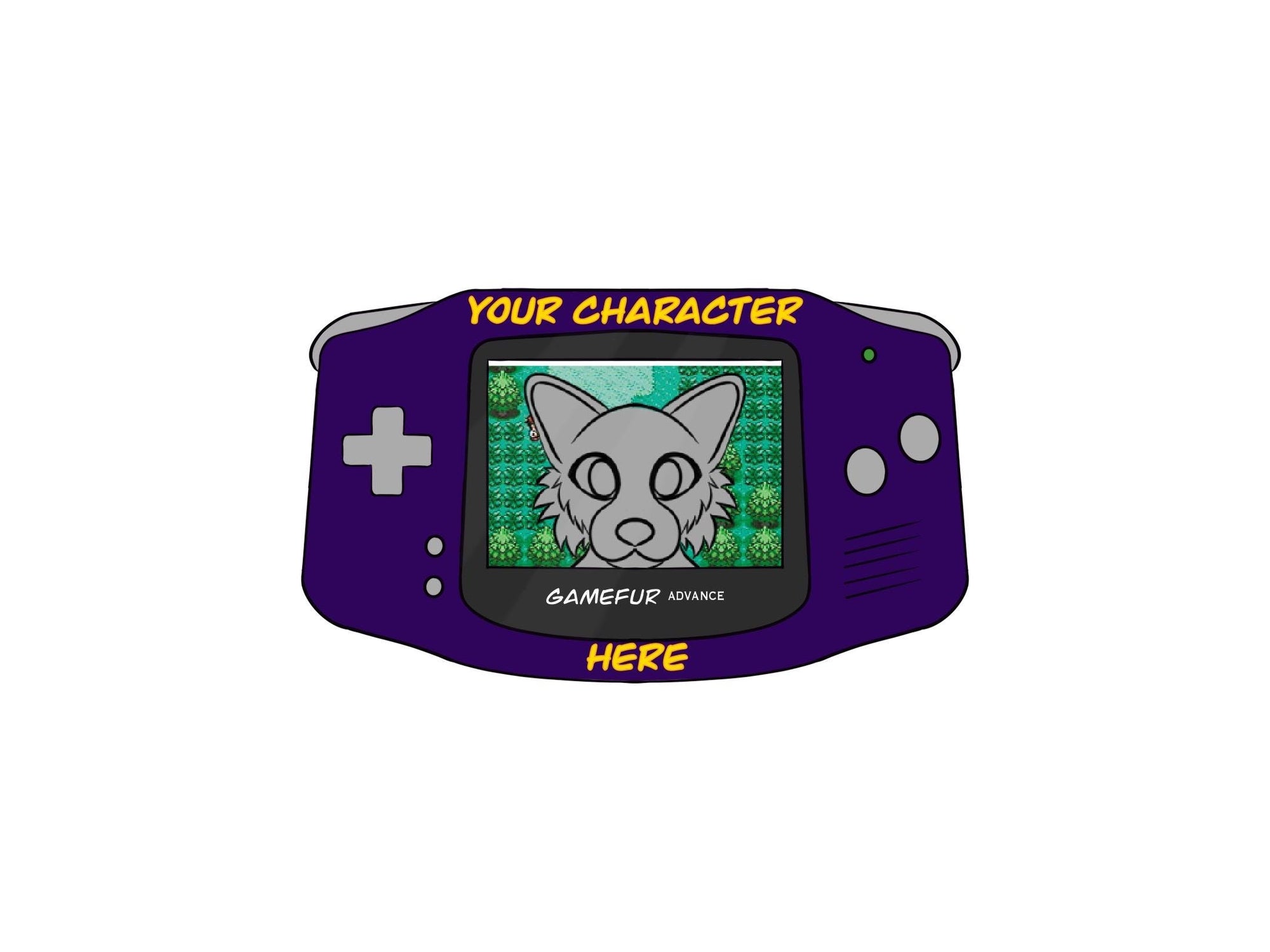 Custom Fursona GB YCH Con Badge