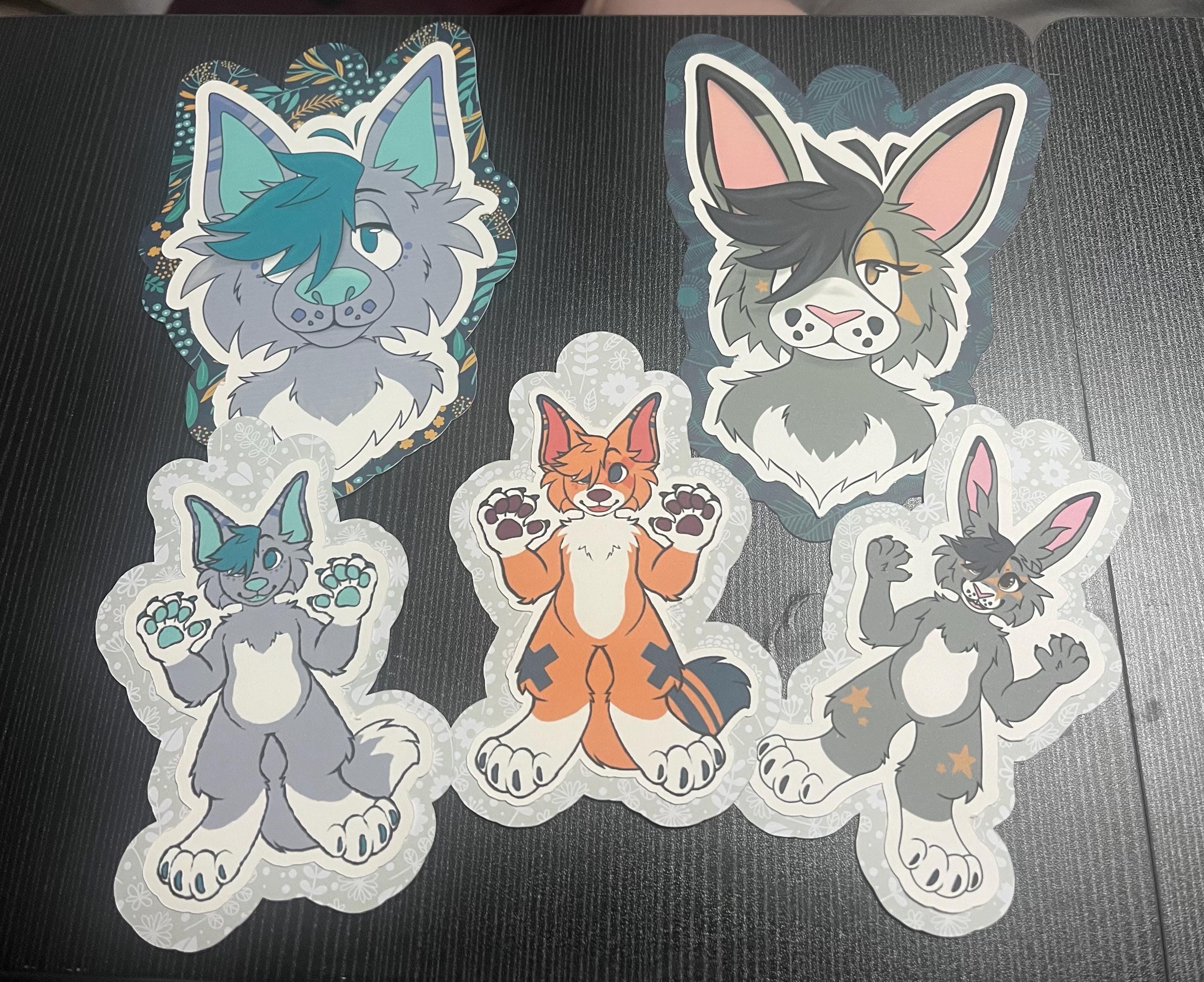 Fursona Badge Printing Service, Convention Badge, Furry Art