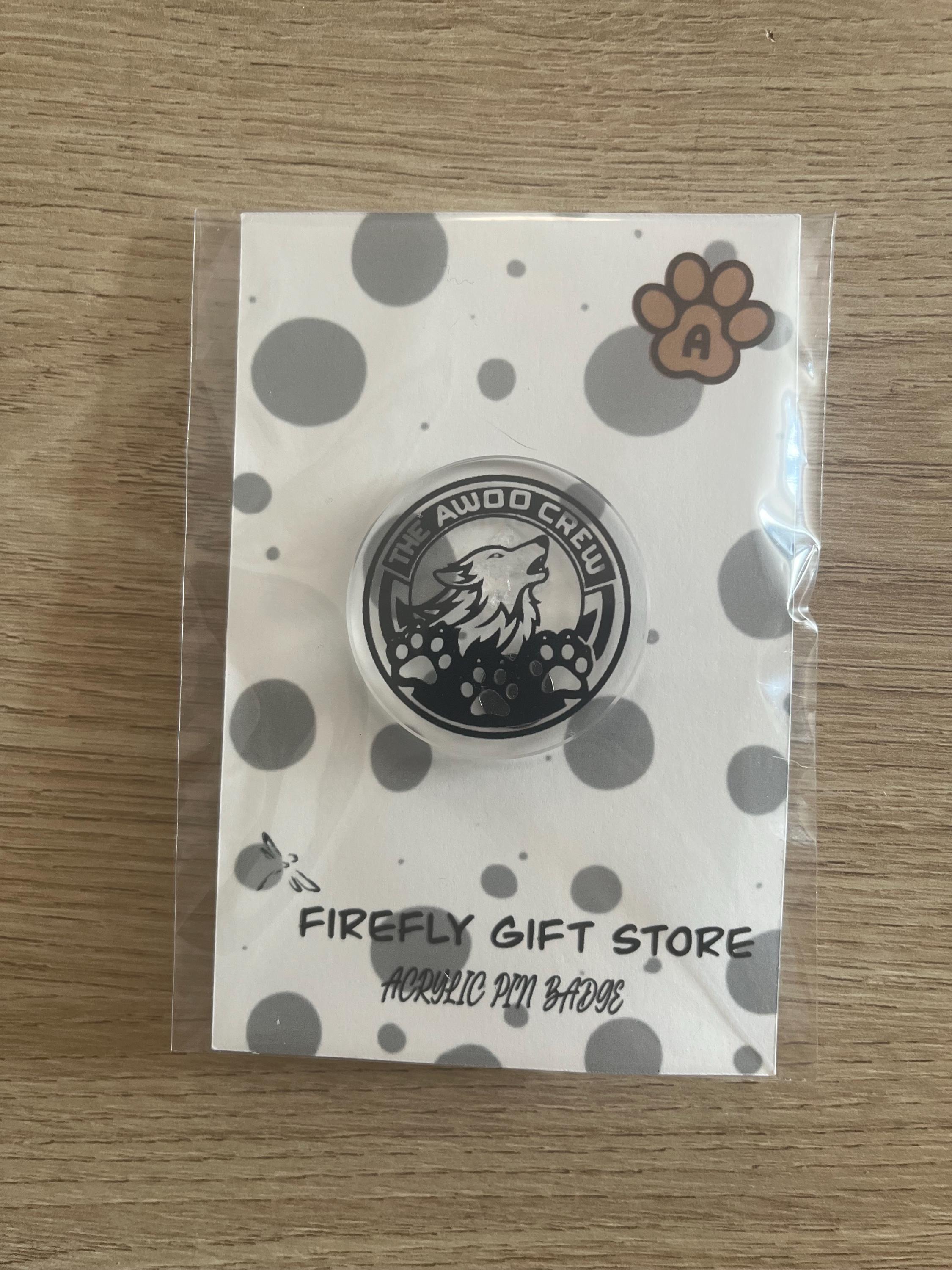 Furry Pride Acrylic Pin Badges, Pick your design, fursona, submissive, fox, wolf, rucksack, jacket, animal love, small gift