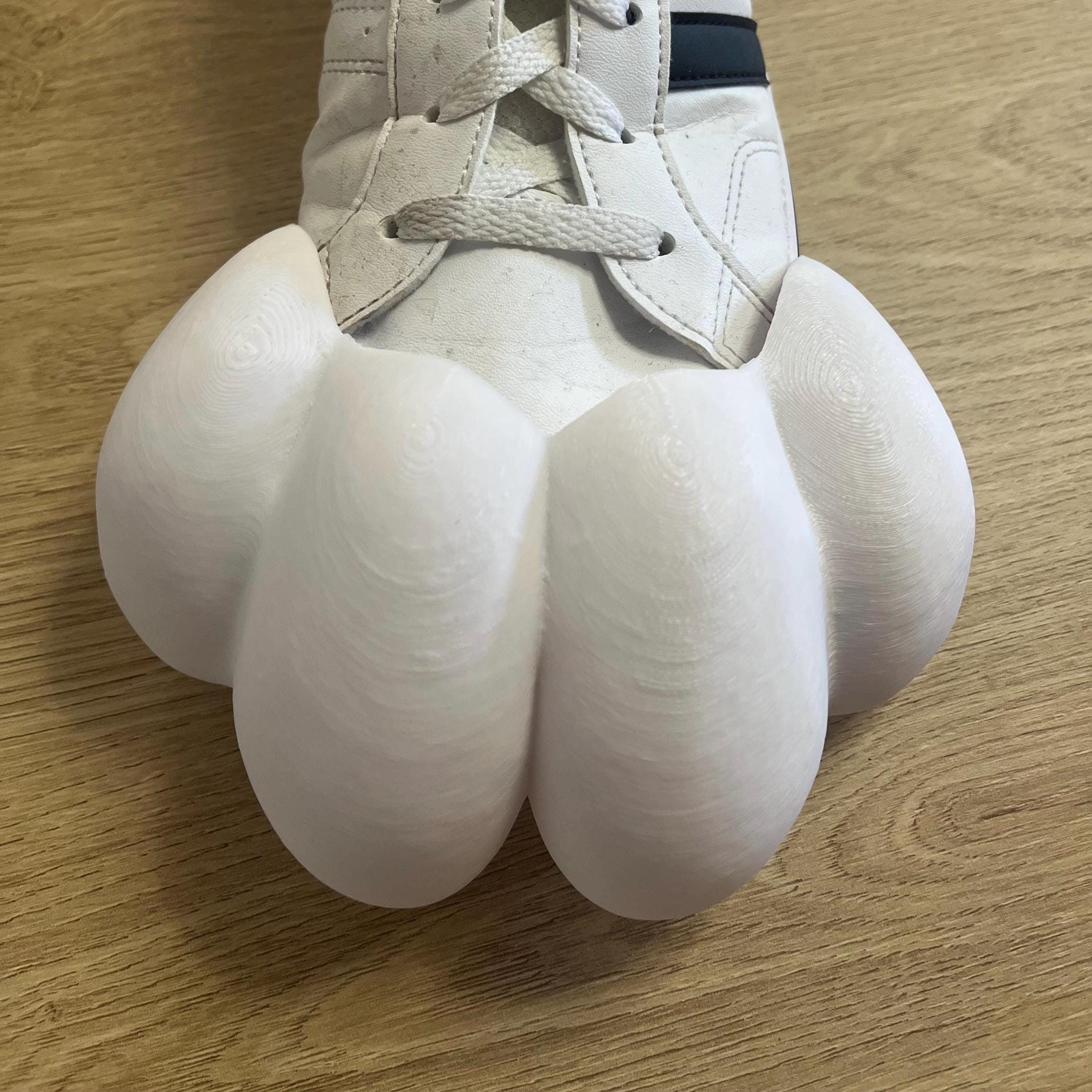 Hardshell fursuit paw toe forms, customisable fursuit feet base, slimline fursuit feet, durable cosplay feet forms